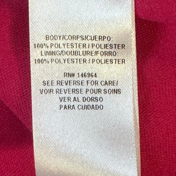 Julia Jordon Pink / Raspberry Long Sleeve Lapel Neck Wrap Midi Dress Size 12 NWT - Picture 13 of 15